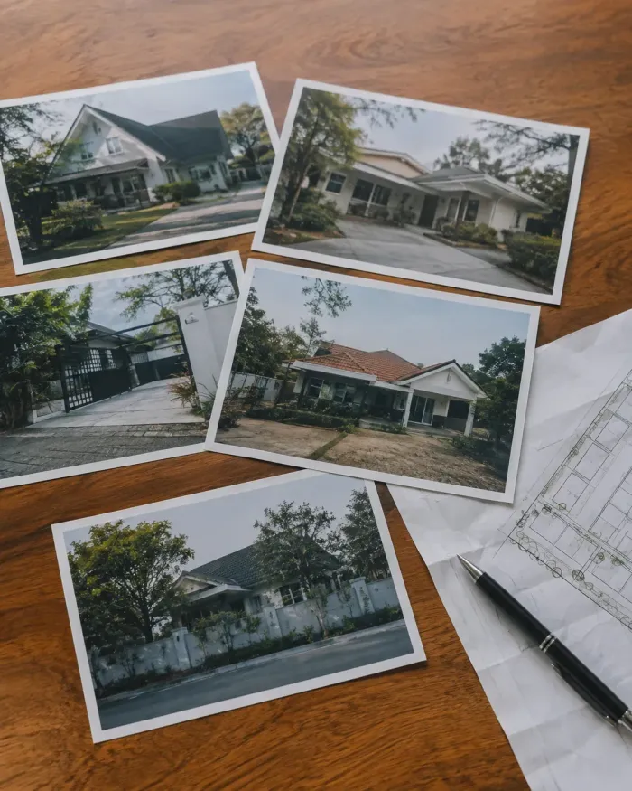 Tampak depan rumah yang sedang ditinjau