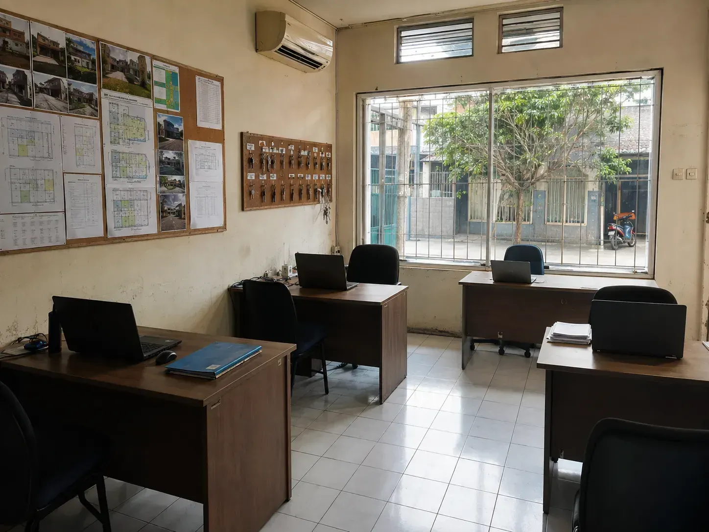 Ruang kerja kantor Tapak Properti di Jalan Semeru